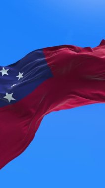 Samoa bayrağı - 3D gerçekçi bayrak sallama arkaplanı