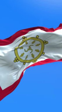 Sikkim bayrağı - 3D gerçekçi bayrak sallama arkaplanı