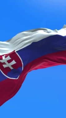 Slovakya bayrağı - 3D gerçekçi bayrak sallama arkaplanı