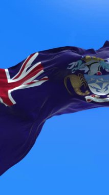 Tristan da Cunha bayrağı - 3D gerçekçi bayrak sallama arkaplanı