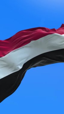 Yemen bayrağı - 3D gerçekçi bayrak sallama arkaplanı