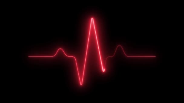 Heartbeat Display Animation Motion Graphics Healtcare Medical Gym Concept Infinite — Stockvideo