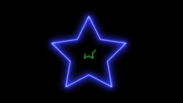 Abstract Background Neon Stars Infinite Loopable Animation Sequence — Stock video