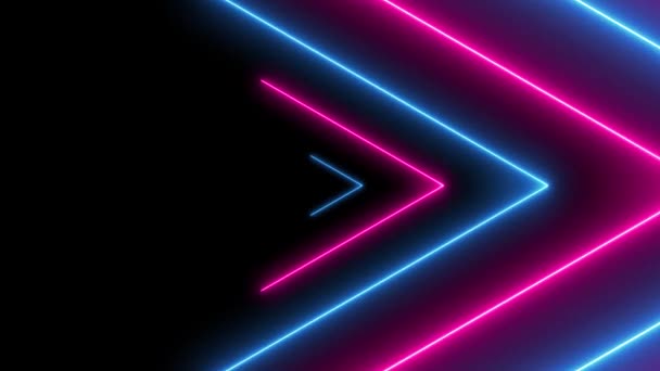 Abstract Background Animated Neon Lines Infinite Loop Endless Play Loopable — Video Stock