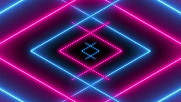 Abstract Background Animated Geometric Shapes Polygons Lines Infinite Loop Endless — Vídeo de stock