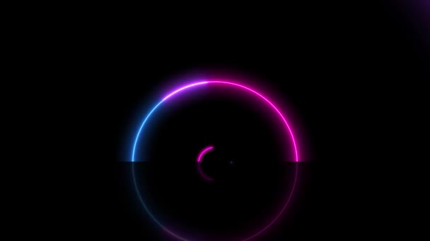 Abstract Background Animated Neon Circles Infinite Loop Endless Play Loopable — Stock video
