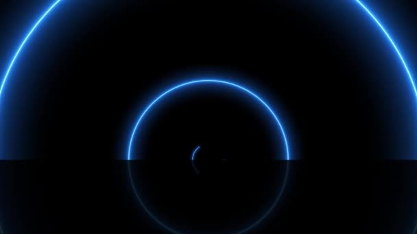 Abstract Background Animated Neon Circles Infinite Loop Endless Play Loopable — Stockvideo