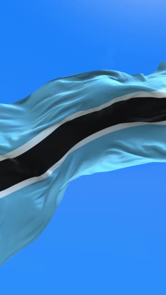 Bandera Botswana Fondo Bandera Ondeante Realista — Vídeos de Stock