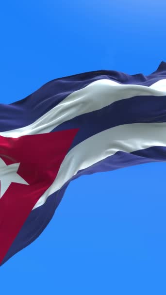 Cuba Flag Realistic Waving Flag Background — Stock Video