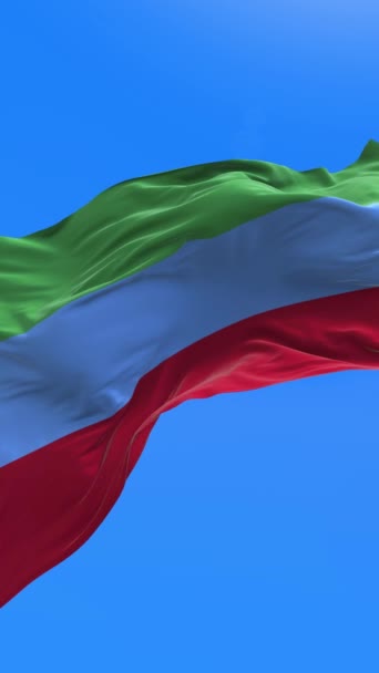 Dagestan Vlag Realistische Zwaaiende Vlag Achtergrond — Stockvideo