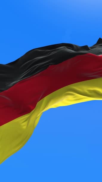 Almanya Bayrağı Gerçekçi Bayrak Sallama Arkaplanı — Stok video