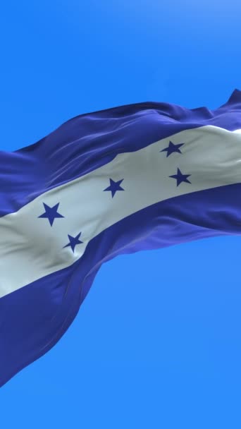 Σημαία Ονδούρας Ρεαλιστικό Κυματίζει Φόντο Σημαία — Αρχείο Βίντεο