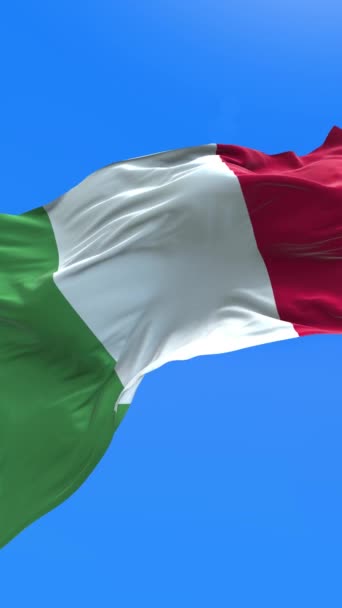 Italia Bandiera Realistico Sventolando Bandiera Sfondo — Video Stock