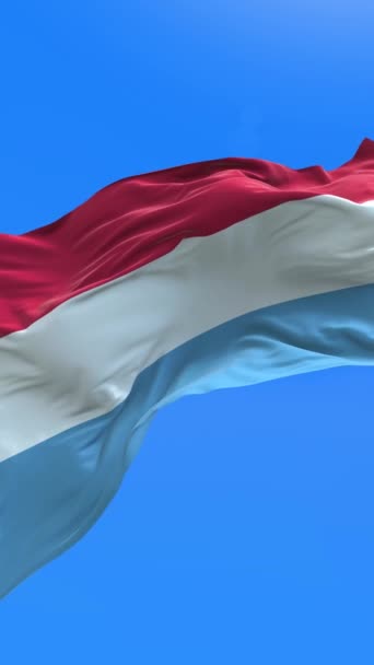 Luxemburg Flagga Realistisk Viftande Flagga Bakgrund — Stockvideo