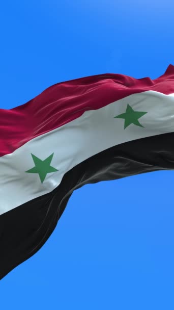 Bendera Suriah Latar Belakang Bendera Melambai Realistis — Stok Video