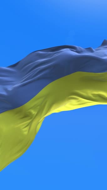 Ukrayna Bayrağı Gerçekçi Bayrak Sallama Arkaplanı — Stok video