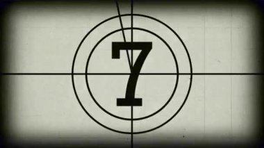 Old film leader vintage countdown 4k