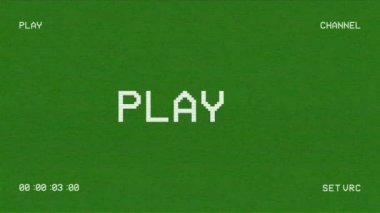 Vintage VHS (Video Home System) gürültü ve obje etkisini bozar. Eski bir kaset ya da eski bir TV 'de arıza var. Sinyal yok. 4k hata efekti.