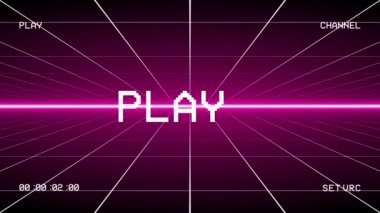 Analog vintage TV VHS with noise glitches loop - retro vintage 80 90 videotape grunge animation - 4k