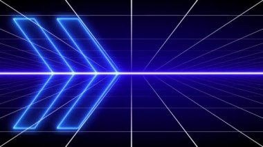 Vintage retro Background 80 90 with neon animation - 4K Resolution - Loopable