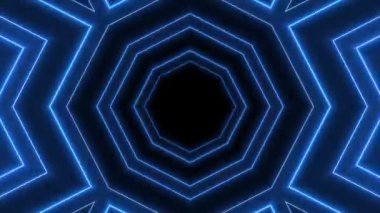 Hypnotic strobe background. Led laser neon lights flickering. Strong crazy moving shapes. Music show opener video 4k.