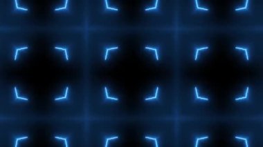 Hypnotic strobe background. Led laser neon lights flickering. Strong crazy moving shapes. Music show opener video 4k.