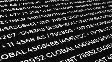 Finance business background with diagrams, statistics graphs and data report. Financial analysis concept. Black and white 4K 3D animation