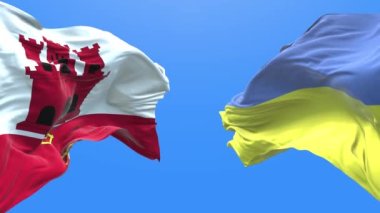 Ukraine waving flag. Ukrainian symbol. 3d 4k.
