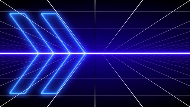 Vintage Retro Background Neon Animation Resolution Loopable — Stok video
