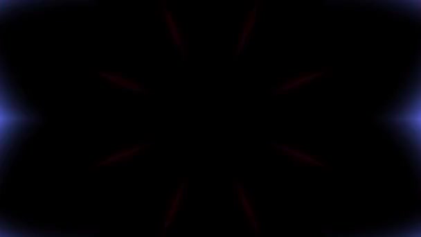 Гипнотический Стробоскоп Светодиодные Неоновые Огни Мерцают Сильные Бешеные Движущиеся Формы — стоковое видео