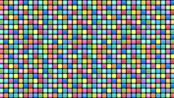 Animated Retro Old Background Flashing Colored Squares — Wideo stockowe