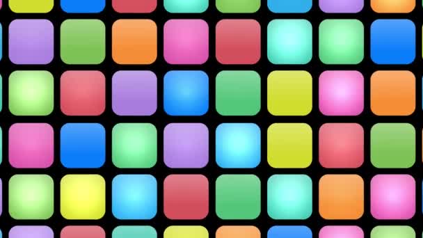 Animated Retro Old Background Flashing Colored Squares — Stock videók