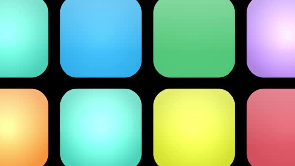 Animated Retro Old Background Flashing Colored Squares — Vídeo de Stock