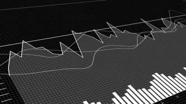 Finance Business Background Diagrams Statistics Graphs Data Report Financial Analysis — Stock videók