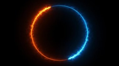 Infinite continual circular background. Seamless loop circle animated. Loopable ring continuous effect. 4K.