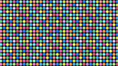 Carpet with colorful circles background. Camera moving on surface with colored rings. 3d 4k.