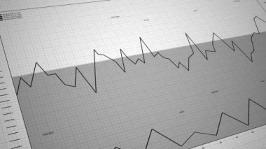 Financial and business animation, report and stats background, data numbers and infographics sequence, 4K video