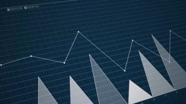 Financial and business animation, report and stats background, data numbers and infographics sequence, 4K video