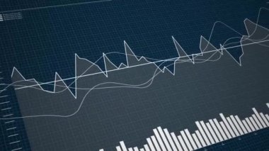 Financial and business animation, report and stats background, data numbers and infographics sequence, 4K video
