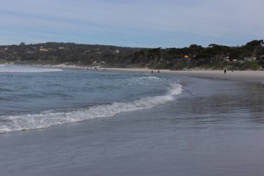 Sahilde dalgalar ve kumlar