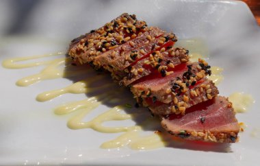 Lezzetli yiyeceklerin yakın görüntüsü