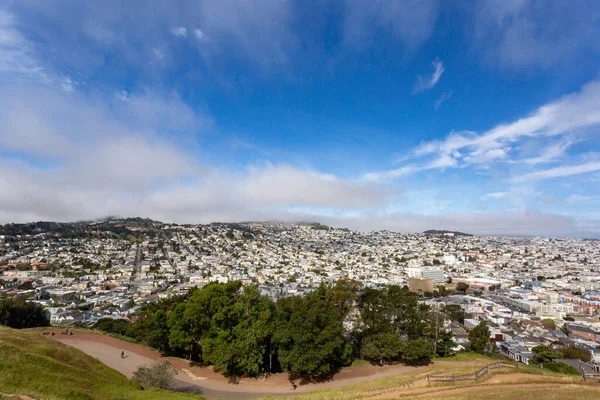 Вид Місто Сан Франциско Usa Пагорба — стокове фото