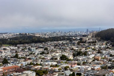 A view on San Francisco CA USA from a hill