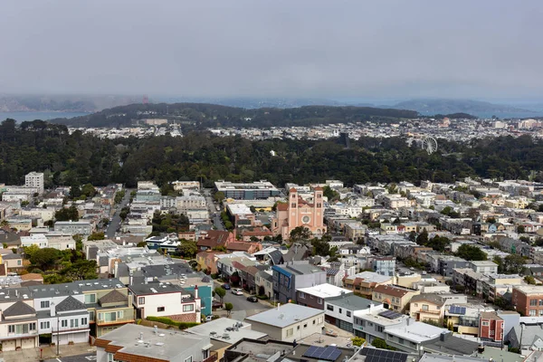 Uma Vista Sobre San Francisco Eua Partir Uma Colina — Fotografia de Stock