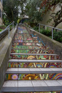San Francisco, CA, ABD Parktaki merdivenler