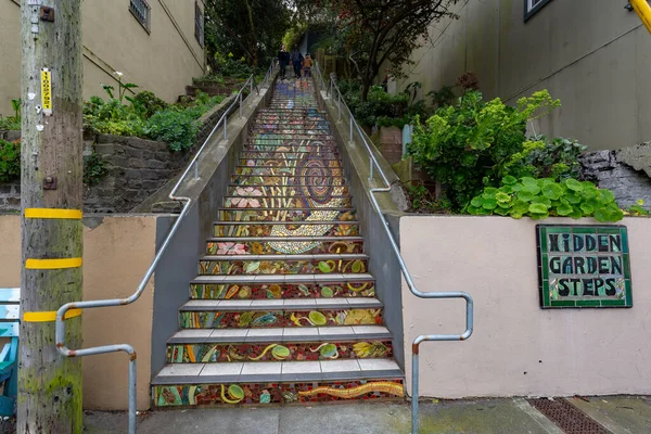 San Francisco, CA, ABD Parktaki merdivenler