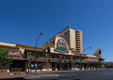 Las Vegas, Nevada, ABD - Kumarhane ve otel manzarası 