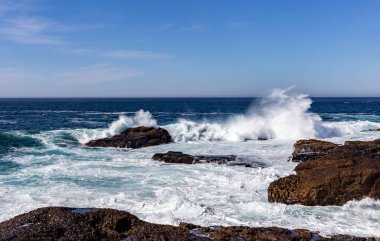 Deniz kıyısının güzel manzarası