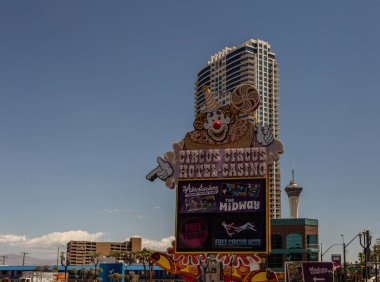 Las Vegas, Nevada, ABD. Otel ve kumarhane manzarası
