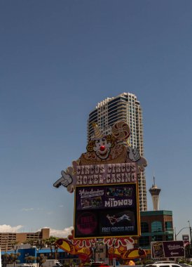 Las Vegas, Nevada, ABD. Otel ve kumarhane manzarası